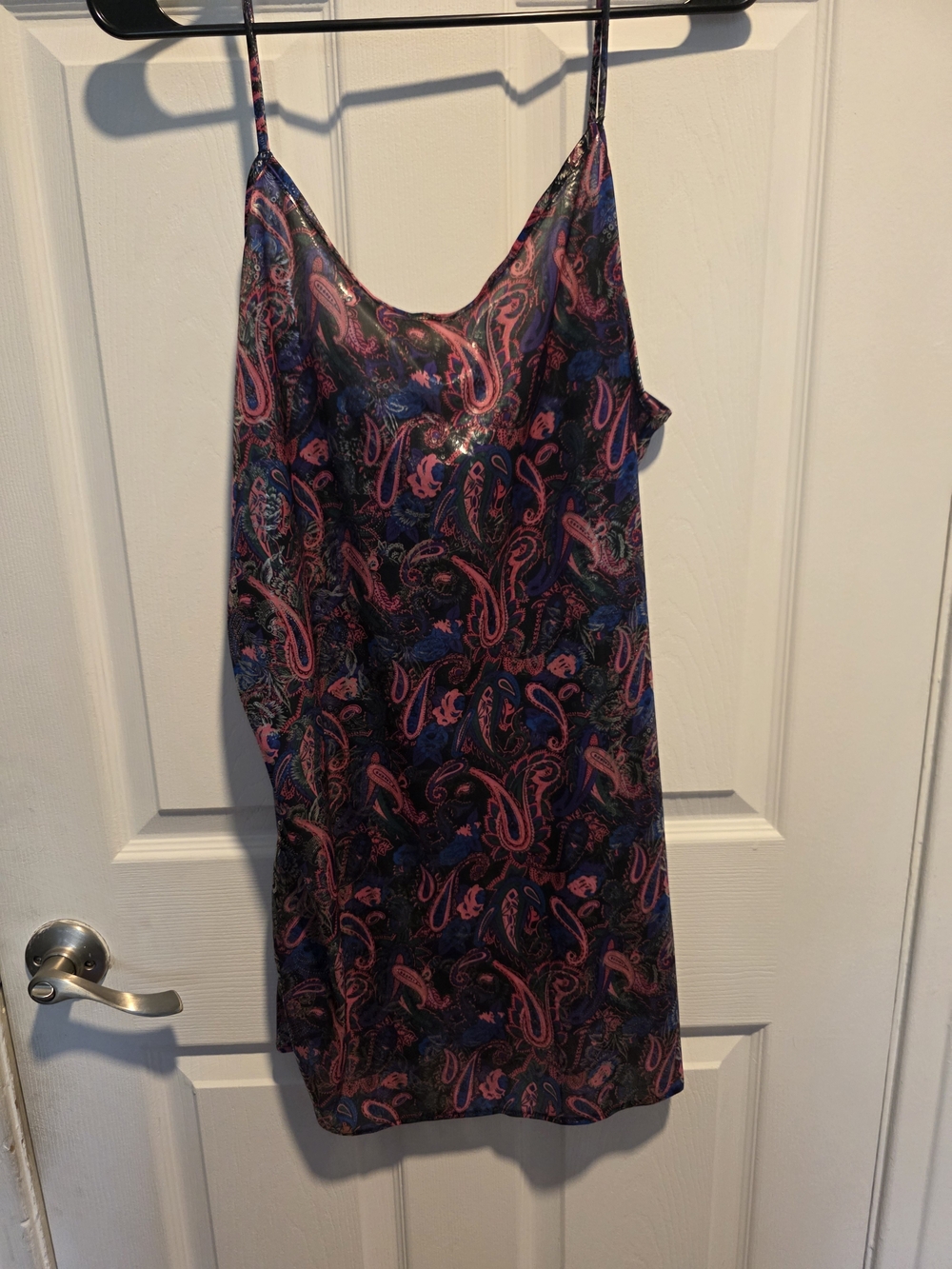 Undercover Navy Slip Dress with Pink & Blue Paisley